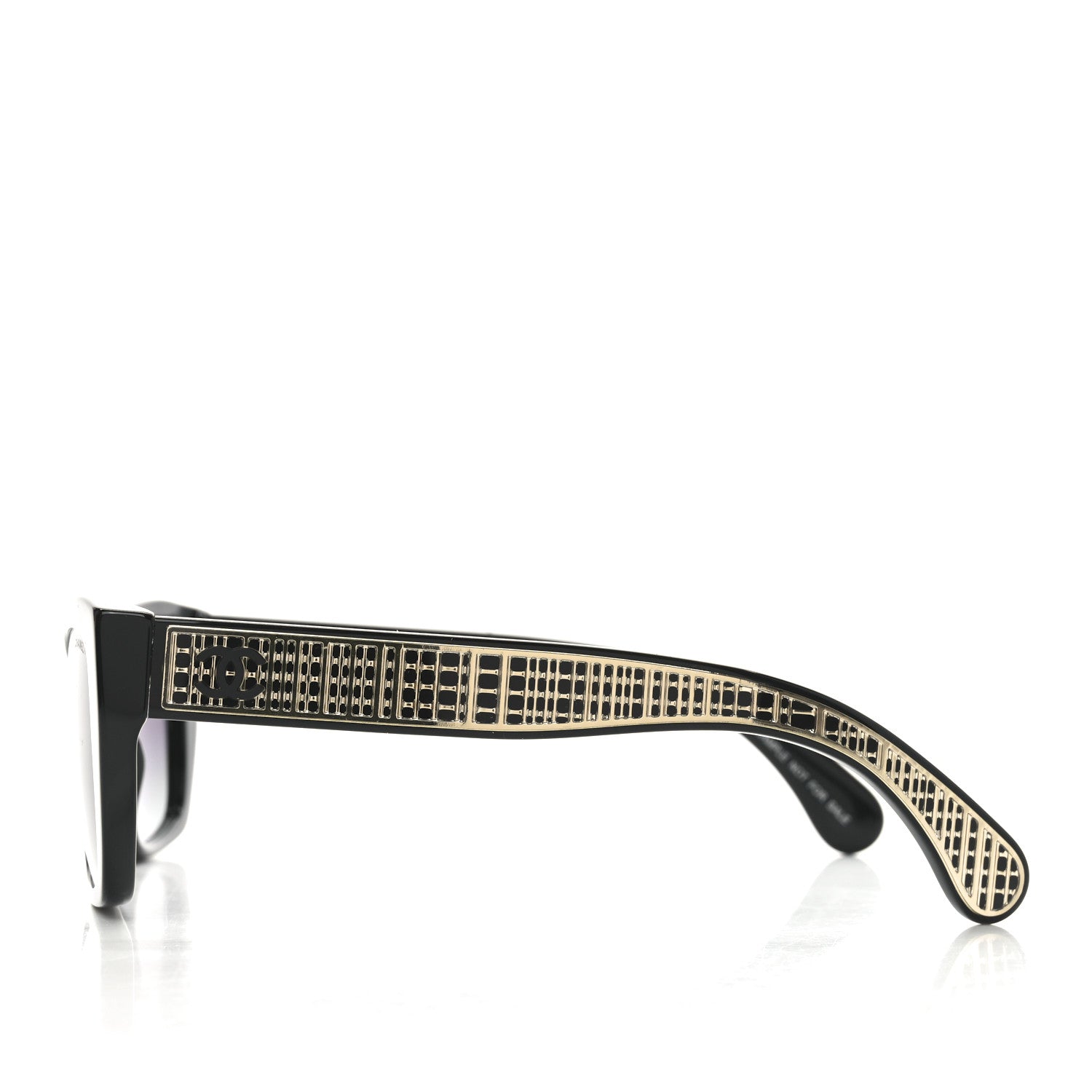 Chanel Acetate Metal Butterfly Sunglasses 71553 Black 3 of 7
