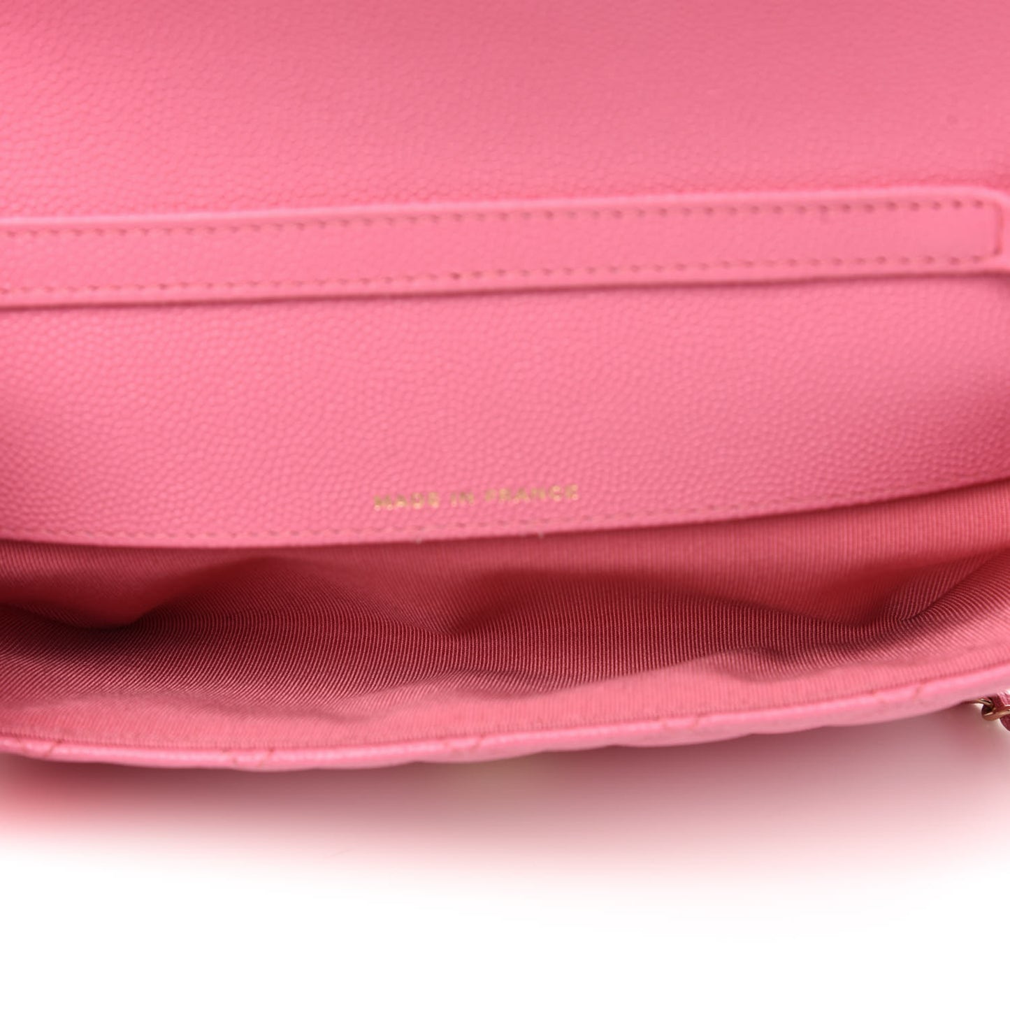 Caviar Quilted Glasses Case With Chain Pink