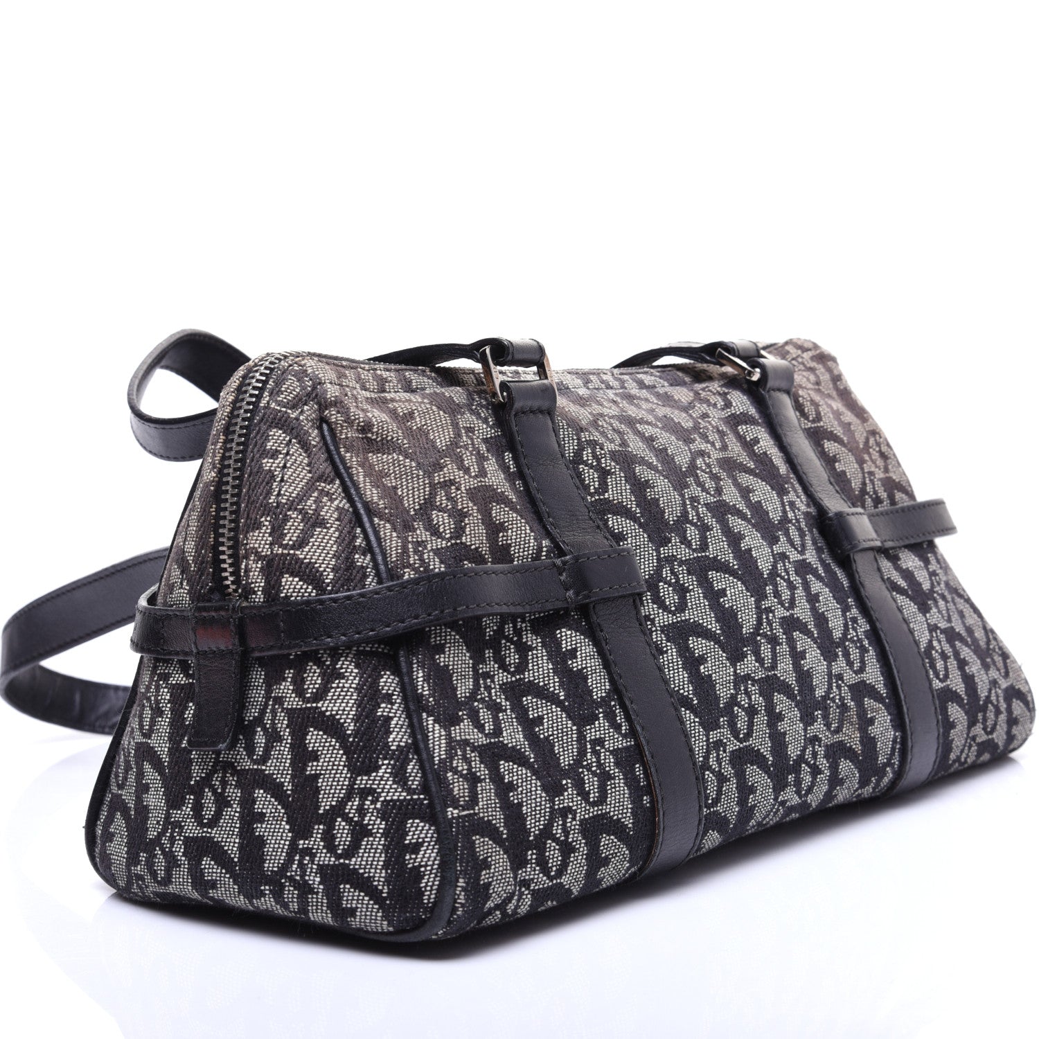 Christian Dior Denim Monogram Charms Shoulder Bag Black 3 of 14