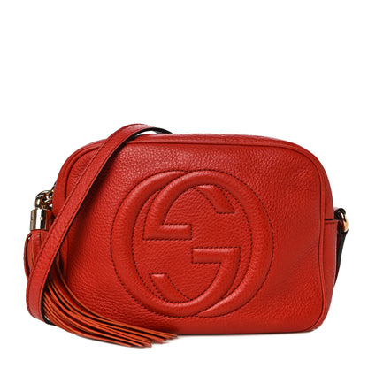 Gucci Pebbled Calfskin Small Soho Disco Bag Tabasco Red 1 of 14
