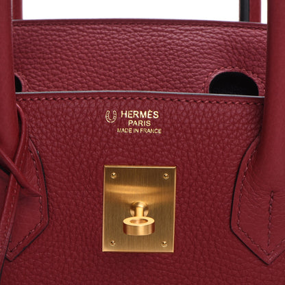 Hermes Taurillon Clemence Birkin 30 Rouge Grenat 23 of 28