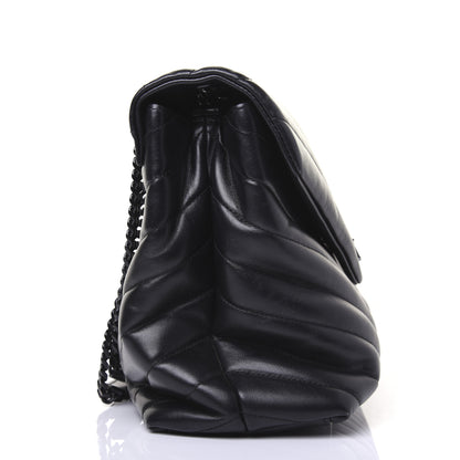 Saint Laurent Calfskin Y Quilted Monogram Medium Loulou Chain Satchel Black 17 of 21