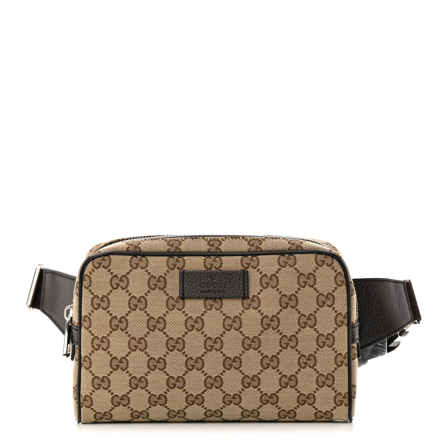 Monogram Dollar Calfskin Belt Bag Beige Ebony Testa di Moro Marrone Scuro