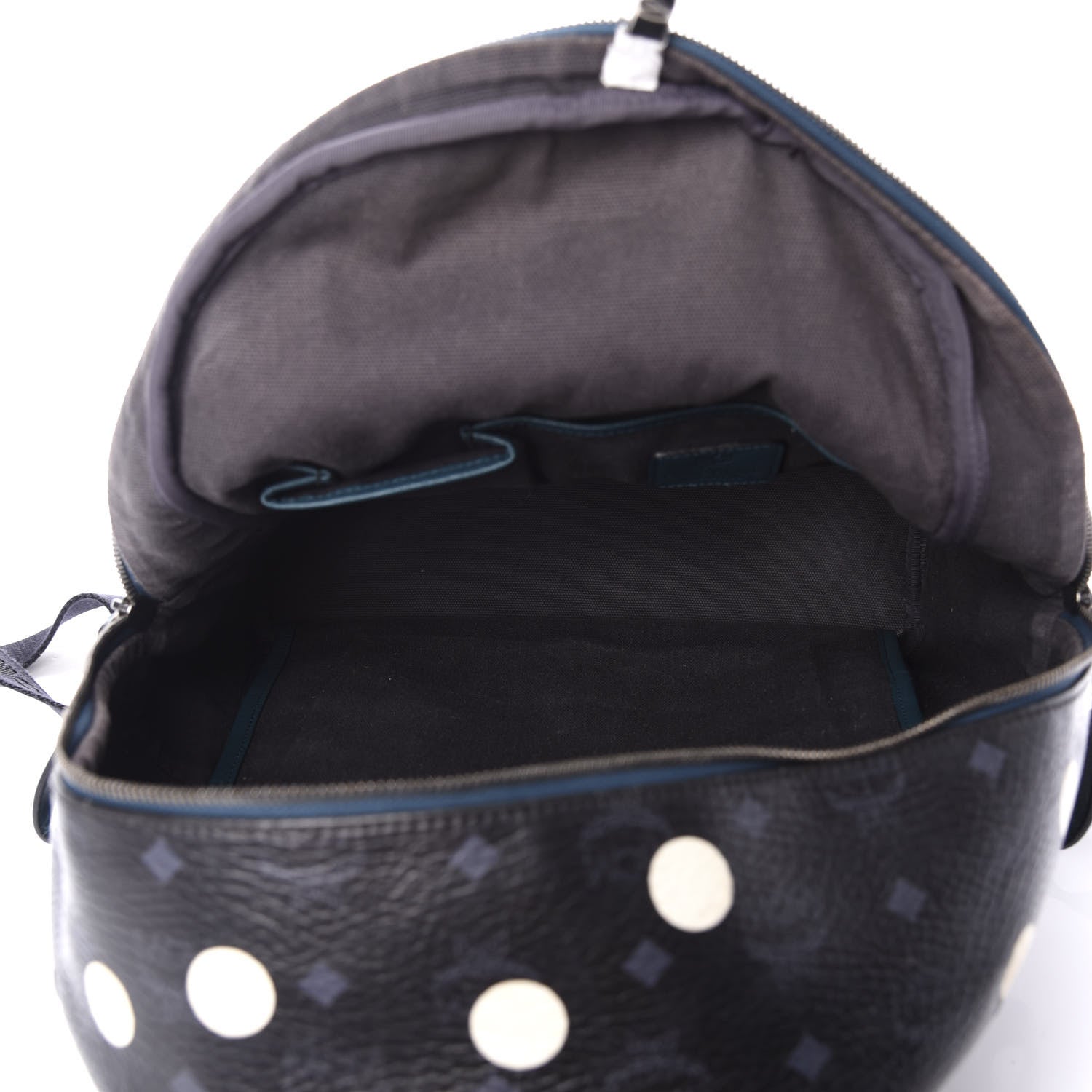MCM Wrinkled Visetos Small Craig & Karl Beyond Snowdome Backpack Black 5 of 12