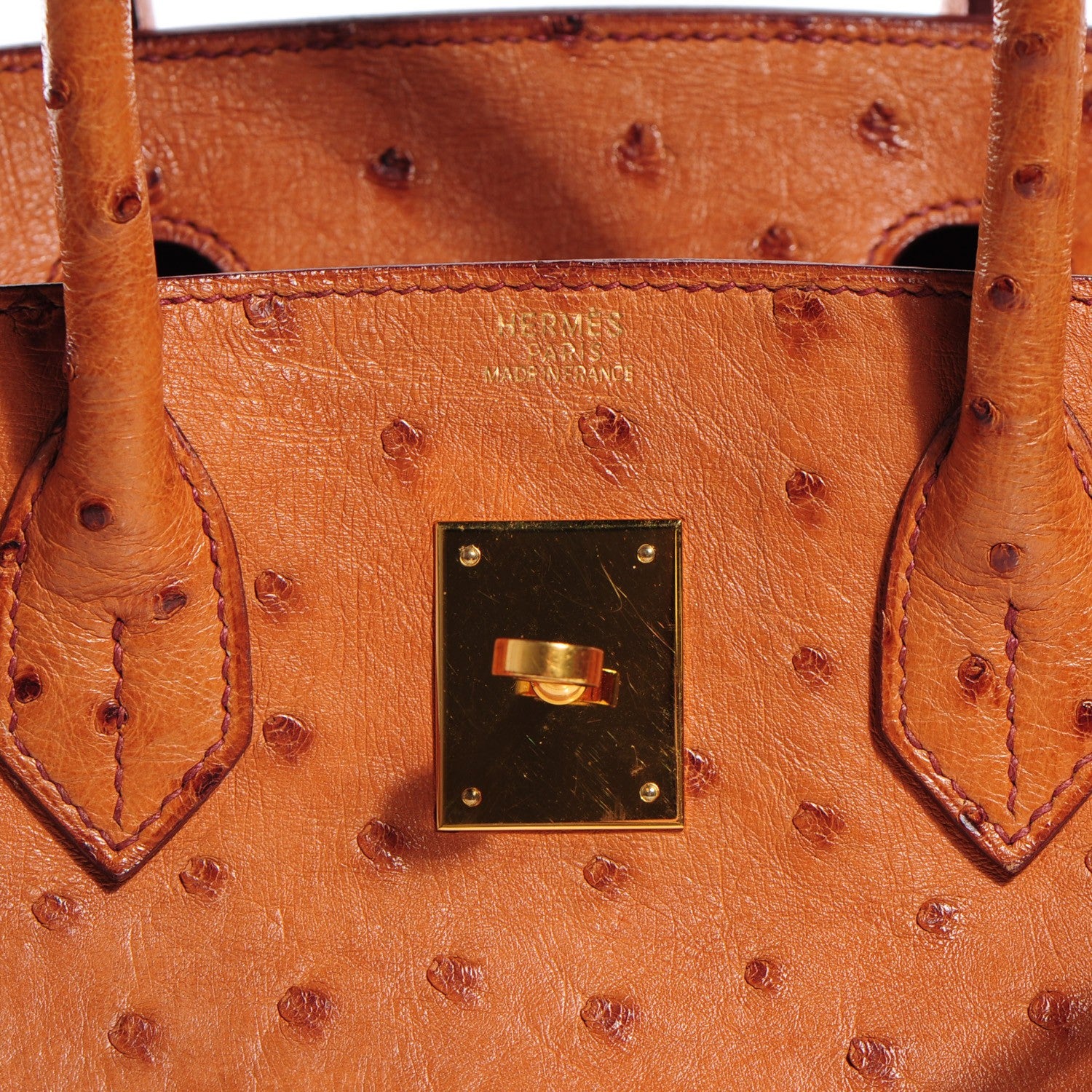 Hermes Ostrich Birkin 30 Cognac 25 of 26