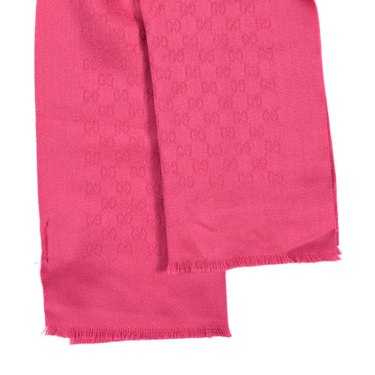 Gucci Cashmere GG Monogram Gem Lux Scarf Fuxia 2 of 3