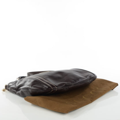 Gucci Calfskin Medium Britt Tote Dark Brown 4 of 7