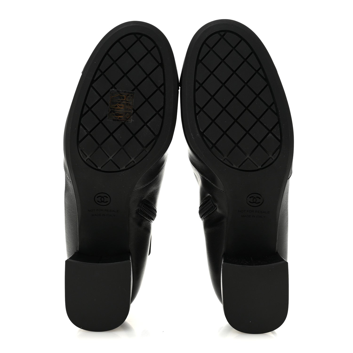 Chanel Stretch Lambskin Cap Toe CC Uniform Short Boots 40 Black 6 of 9