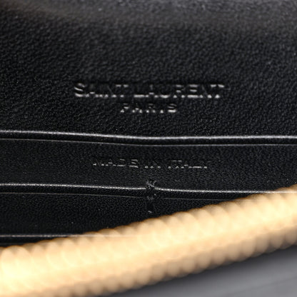 Saint Laurent Pony Hair Calfskin Leopard Print Monogram Sunset Chain Wallet Black 6 of 10