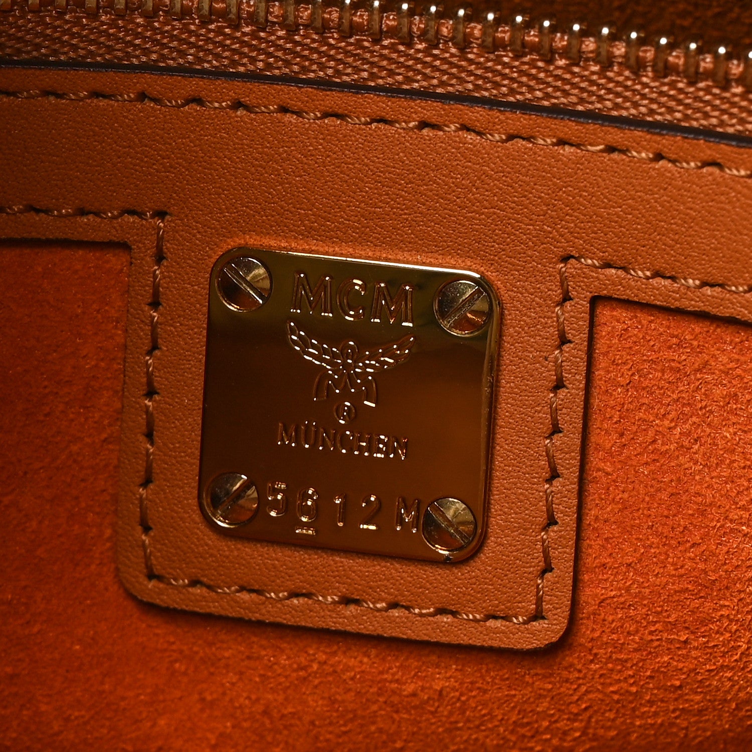 MCM Visetos Large Munchen Tote Cognac 6 of 9