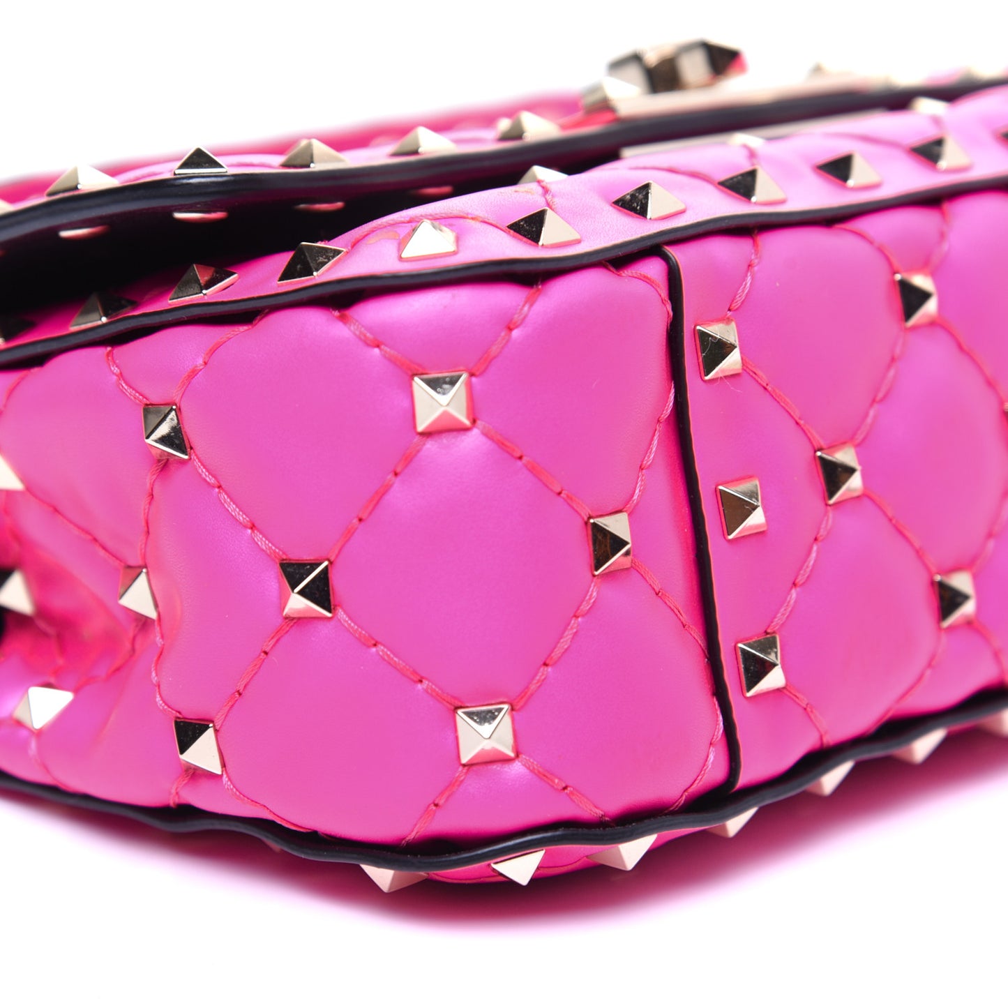 Calfskin Mini Rockstud Spike Shoulder Bag Azalea