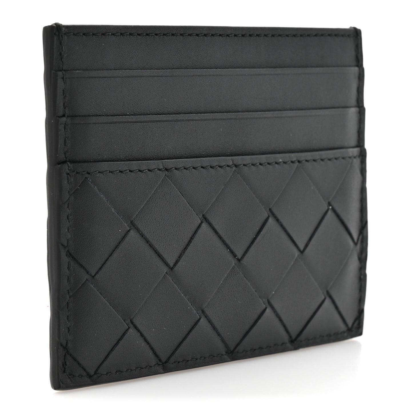 Nappa Intrecciato Card Holder Black