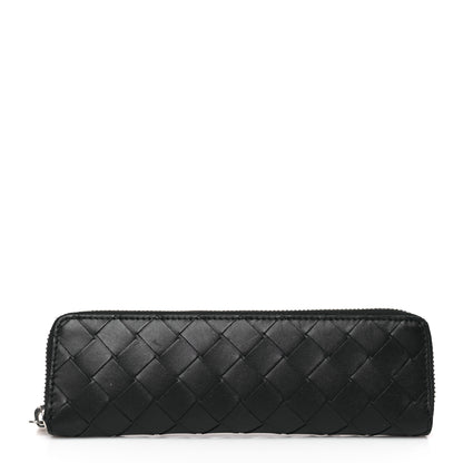 Bottega Veneta Nappa Intrecciato Long Zip Pouch Black 1 of 6