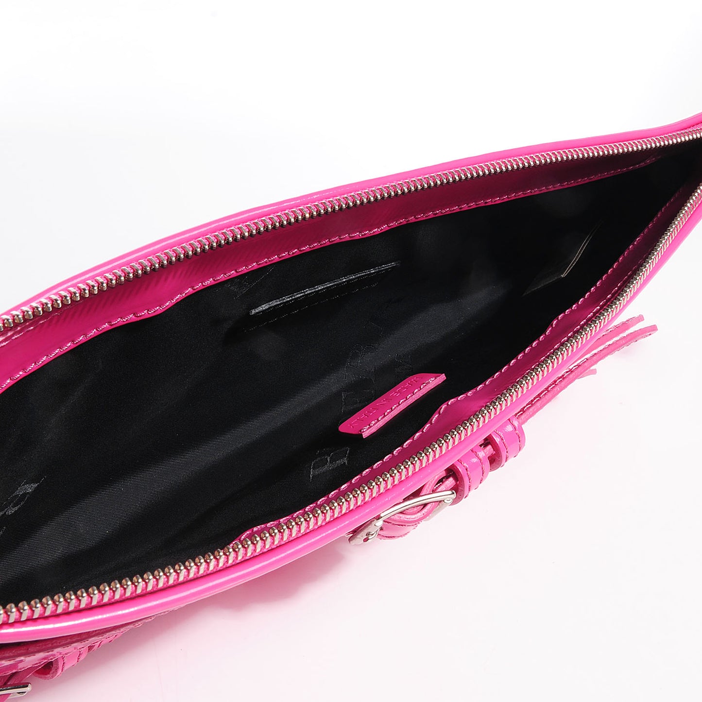 Patent Bridle Calfskin Parmoor Clutch Bag Pink