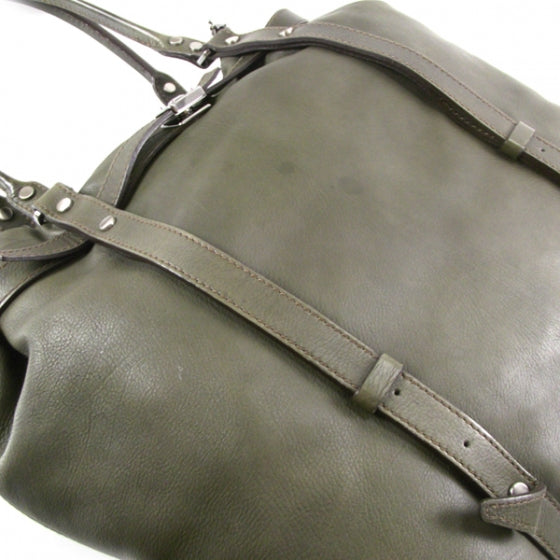 Leather Kentucky Large Tote Olive