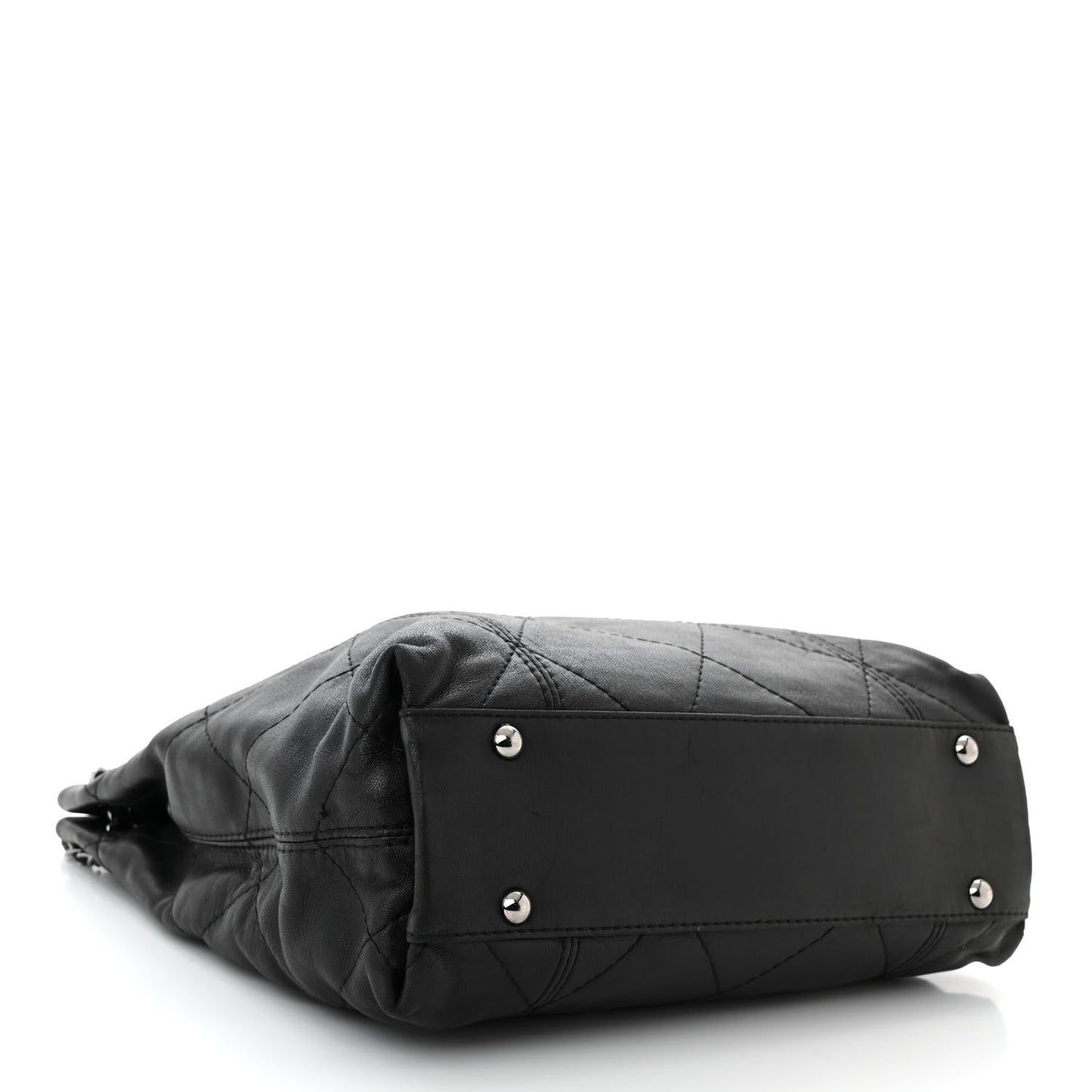Lambskin Quilted Small Soft Touch Shoulder Bag Black