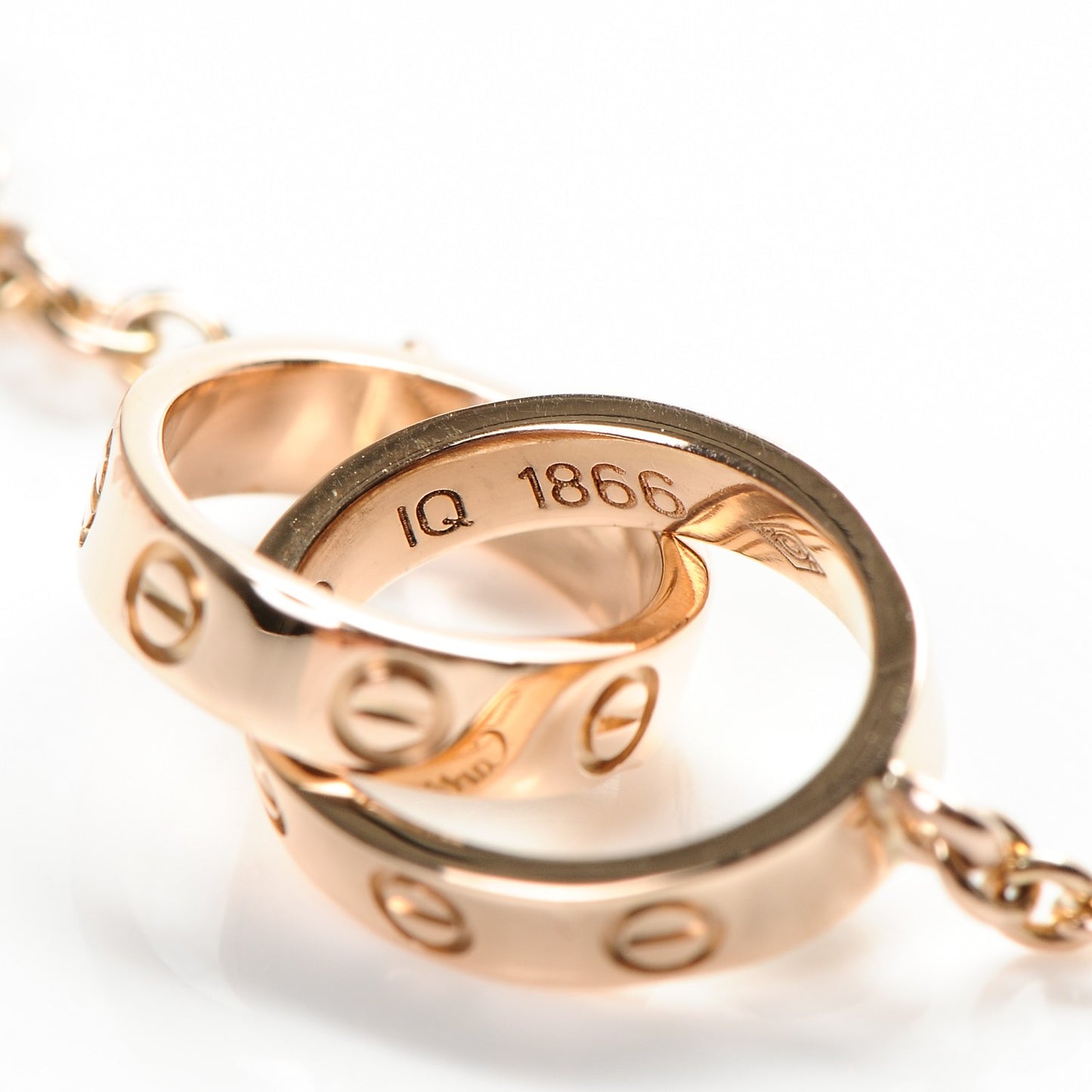 18K Pink Gold Interlocking LOVE Bracelet