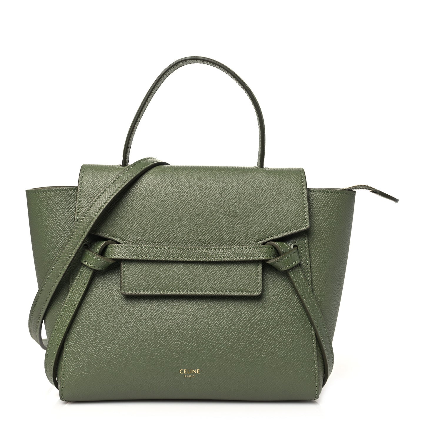 Grained Calfskin Nano Belt Bag Light Khaki