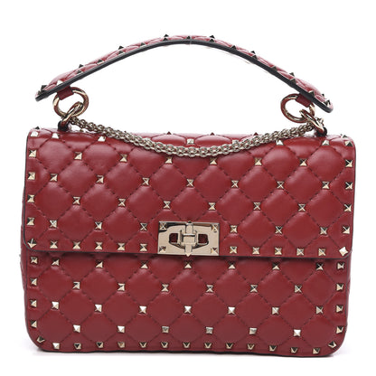 Valentino Garavani Nappa Medium Rockstud Spike Shoulder Bag Rosso Valentino 1 of 10