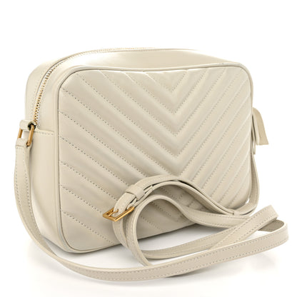 Saint Laurent Calfskin Matelasse Monogram Lou Camera Bag Crema Soft 3 of 12