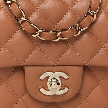 Chanel Lambskin Quilted Mini Rectangular Flap Brown 8 of 10