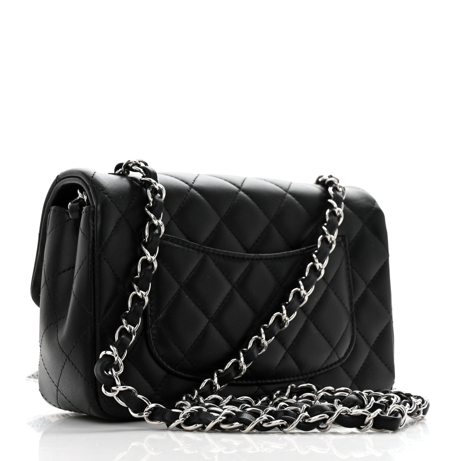 Chanel Lambskin Quilted Mini Rectangular Flap Black 2 of 10
