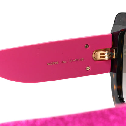 Gucci Square Frame GG0102S Sunglasses Glitter Pink Multi 5 of 9