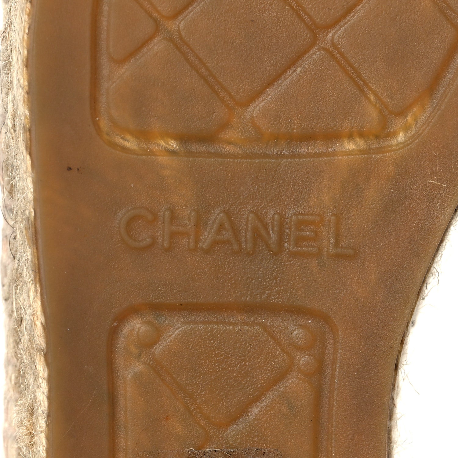 Chanel Metallic Calfskin Grosgrain CC Espadrilles 38 Ivory Black 8 of 11