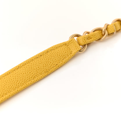 Chanel Caviar Quilted Small Coco Handle Flap Yellow 11 of 13