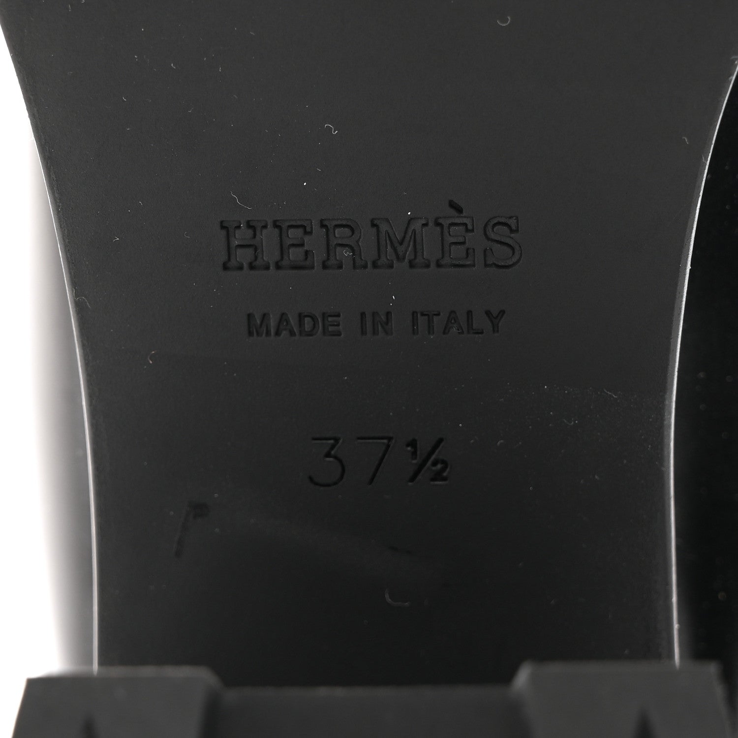 Hermes Calfskin Womens Flore 60 Mules 37.5 Black 8 of 9