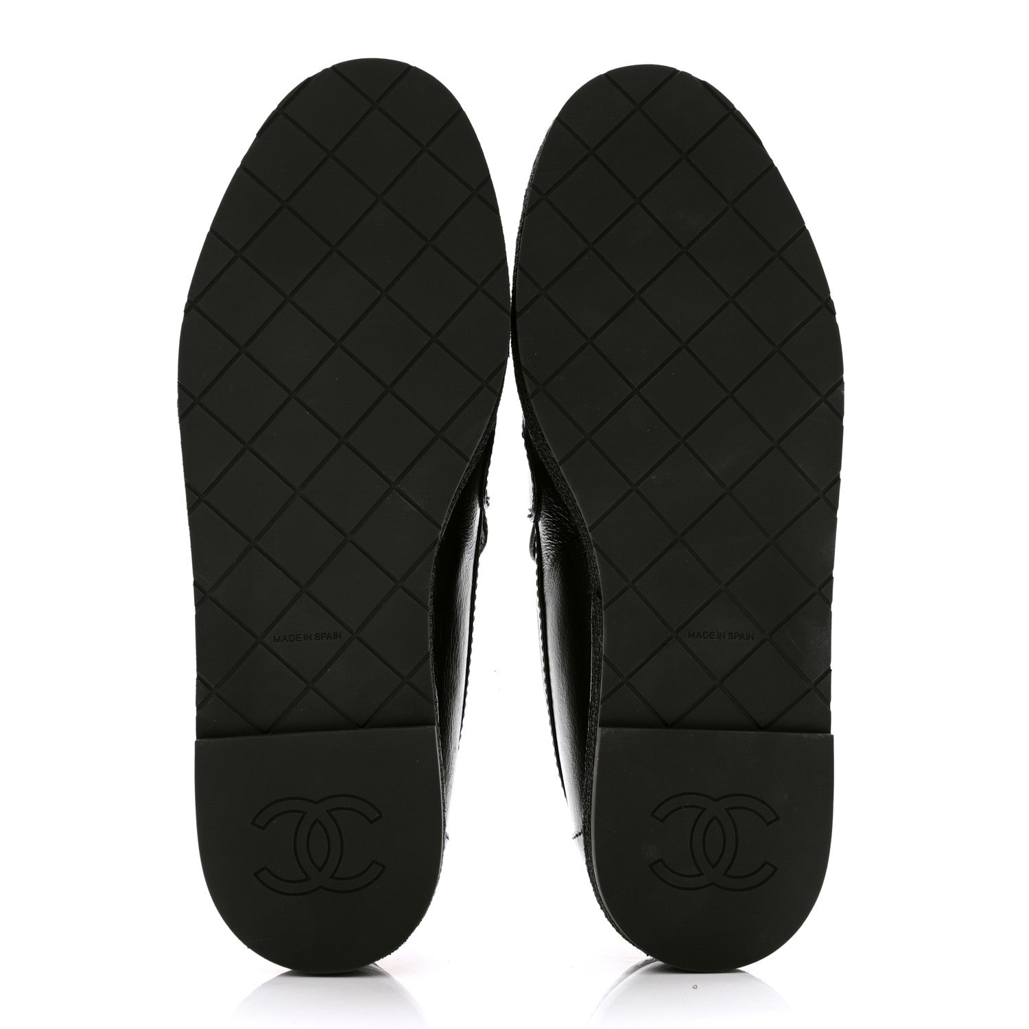 Chanel Shiny Calfskin CC Moccasin Loafers 38 Black 5 of 9
