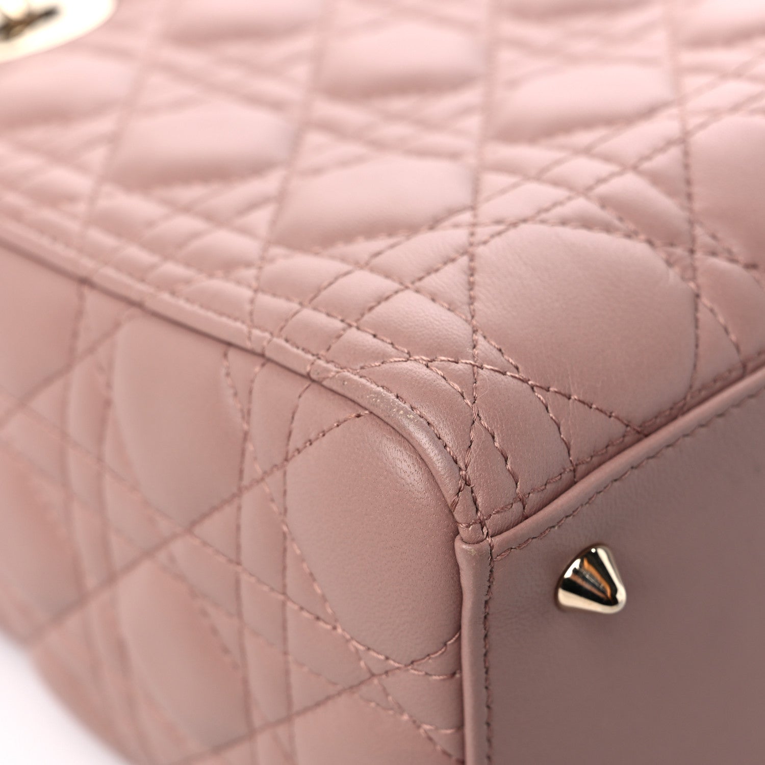 Christian Dior Lambskin Cannage Medium Lady Dior Blush 7 of 12