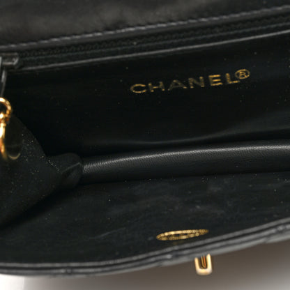 Chanel Lambskin Quilted Flap Waist Belt Bag 65 26 Black 5 of 10