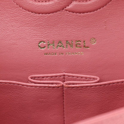 Chanel Iridescent Caviar Quilted Medium Double Flap Dark Pink 6 of 11