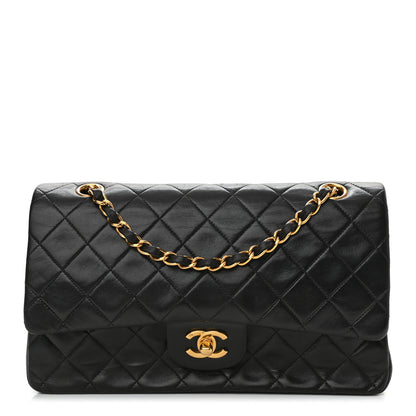 Chanel Lambskin Quilted Medium Double Flap Black 1 of 15