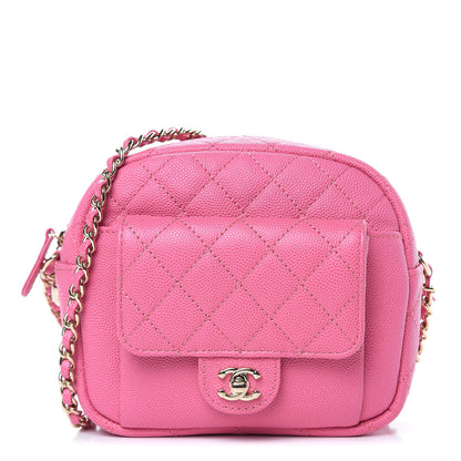 Chanel Caviar Quilted CC Day Camera Case Pink 1 of 9