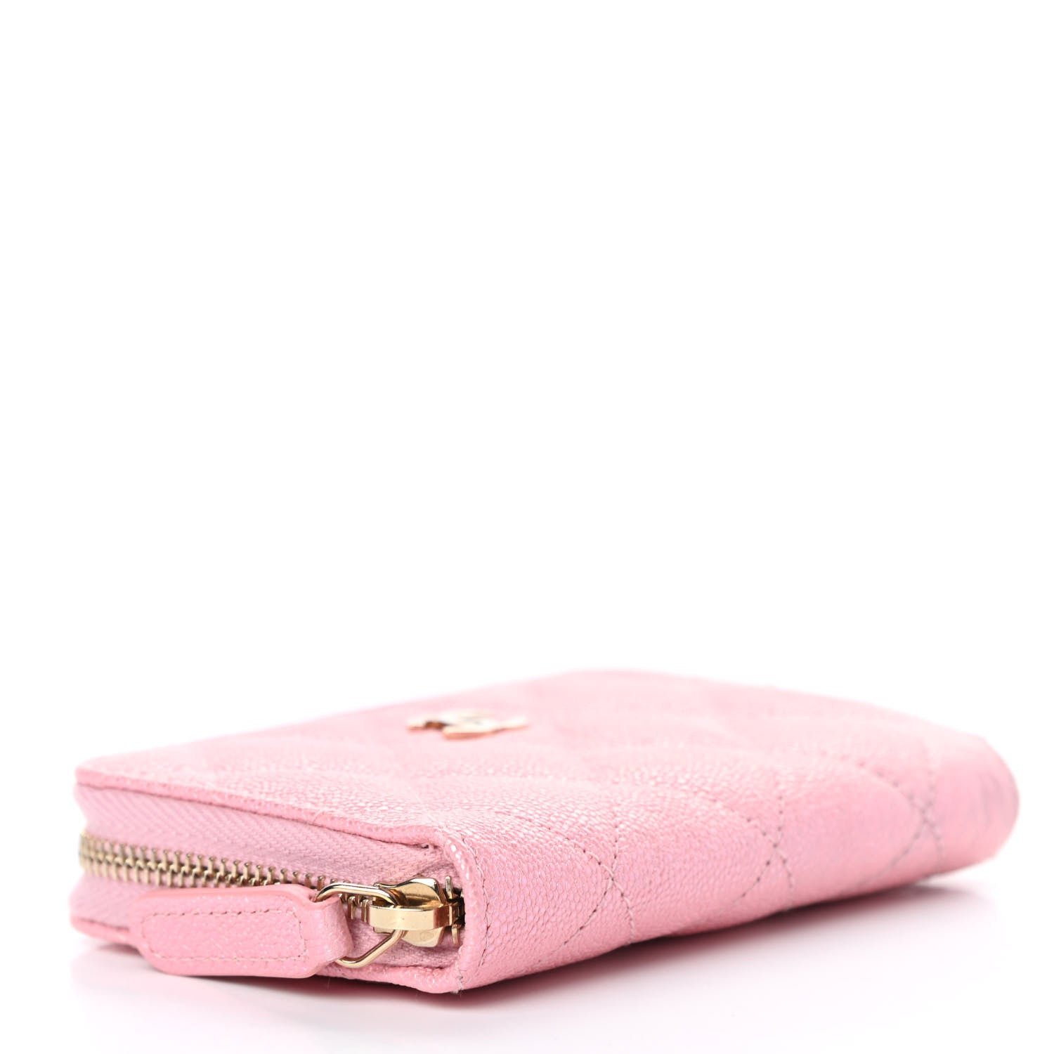 Chanel Iridescent Caviar Quilted Zip Coin Purse Pink 2 of 7