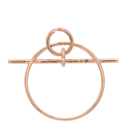 Hermes 18K Rose Gold PM Loop Earrings 4 of 5