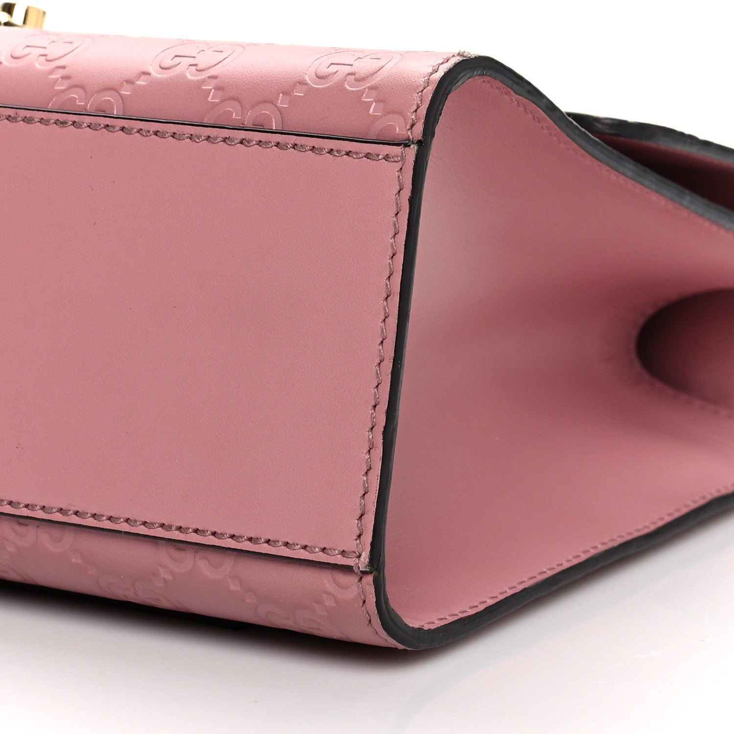 Gucci Guccissima Signature Medium Padlock Shoulder Bag Rose Baby Candy 10 of 12