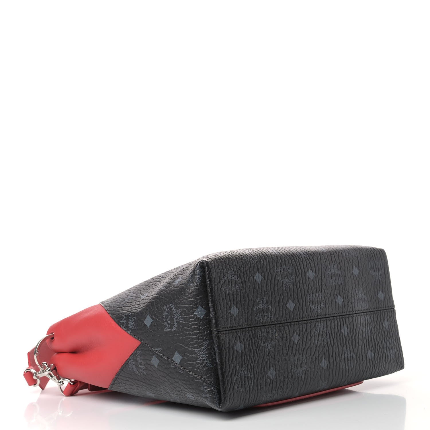 MCM Visetos Medium Klara Hobo Red Black 4 of 11