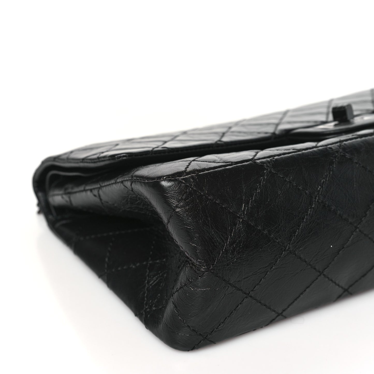 Aged Calfskin Quilted 2.55 Reissue 226 Flap So Black