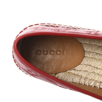 Gucci Guccissima Signature Espadrilles 35.5 Hibiscus Red 8 of 10