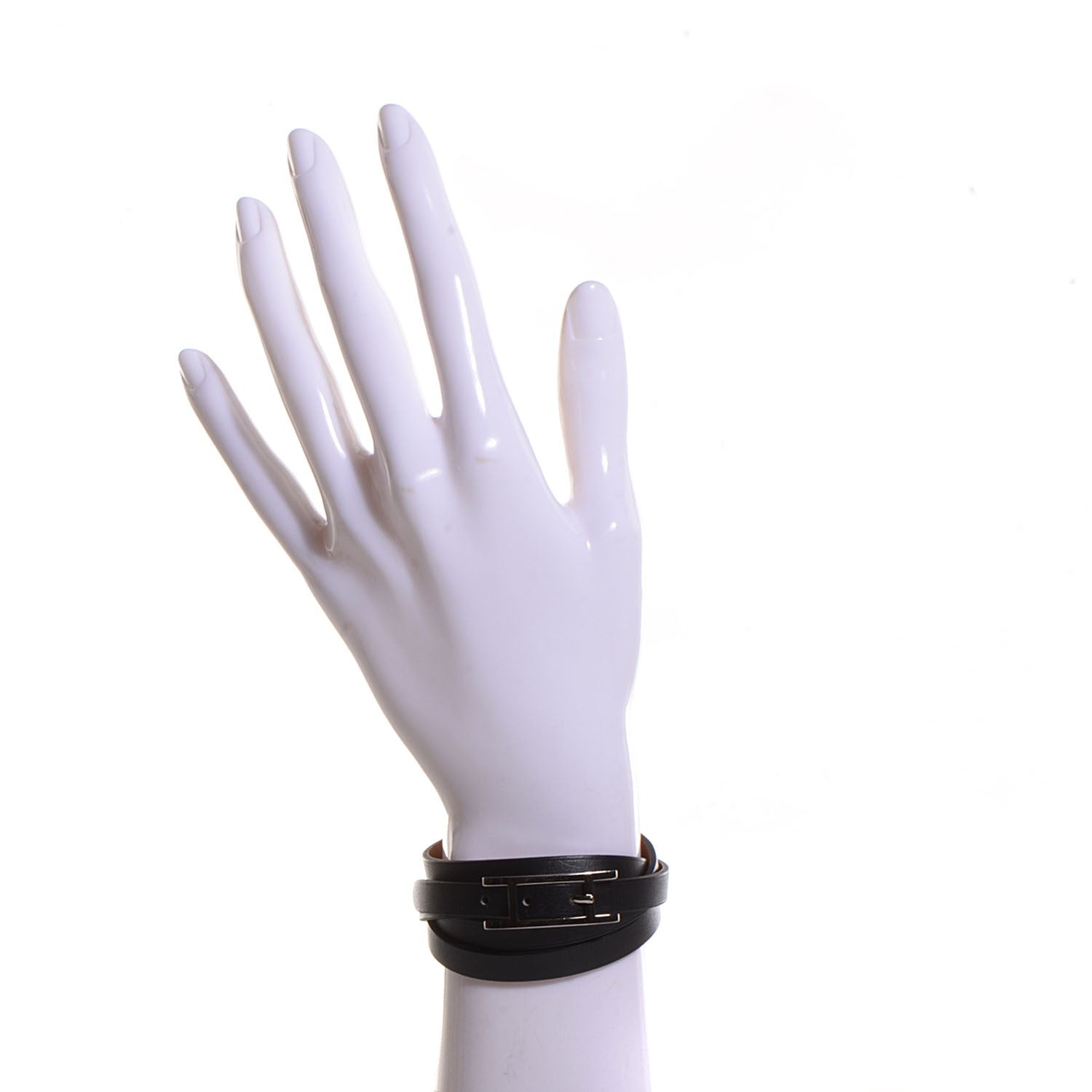 Hermes Chamonix Hapi 3 GM Triple Tour Wrap Bracelet Black 2 of 7