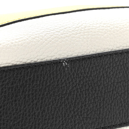 Marc Jacobs Grained Calfskin Colorblock Mini Grind Tote Yellow White Black 10 of 10