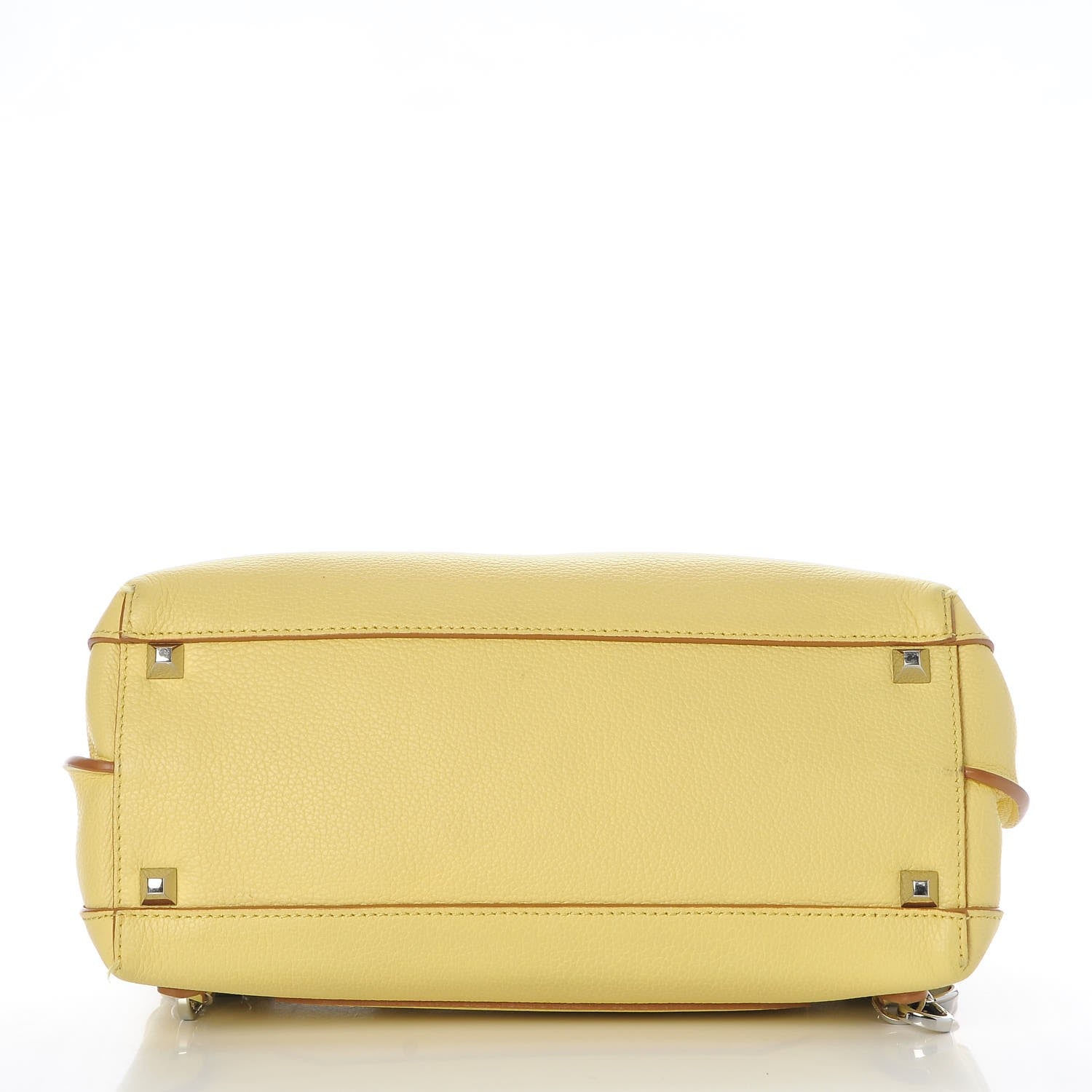 MCM Pebbled Calfskin Medium Milla Backpack Custard Yellow 6 of 22