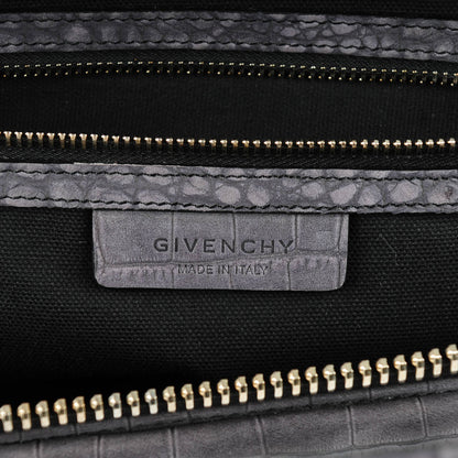 Givenchy Nubuck Crocodile Embossed Medium Antigona Dark Grey 6 of 7