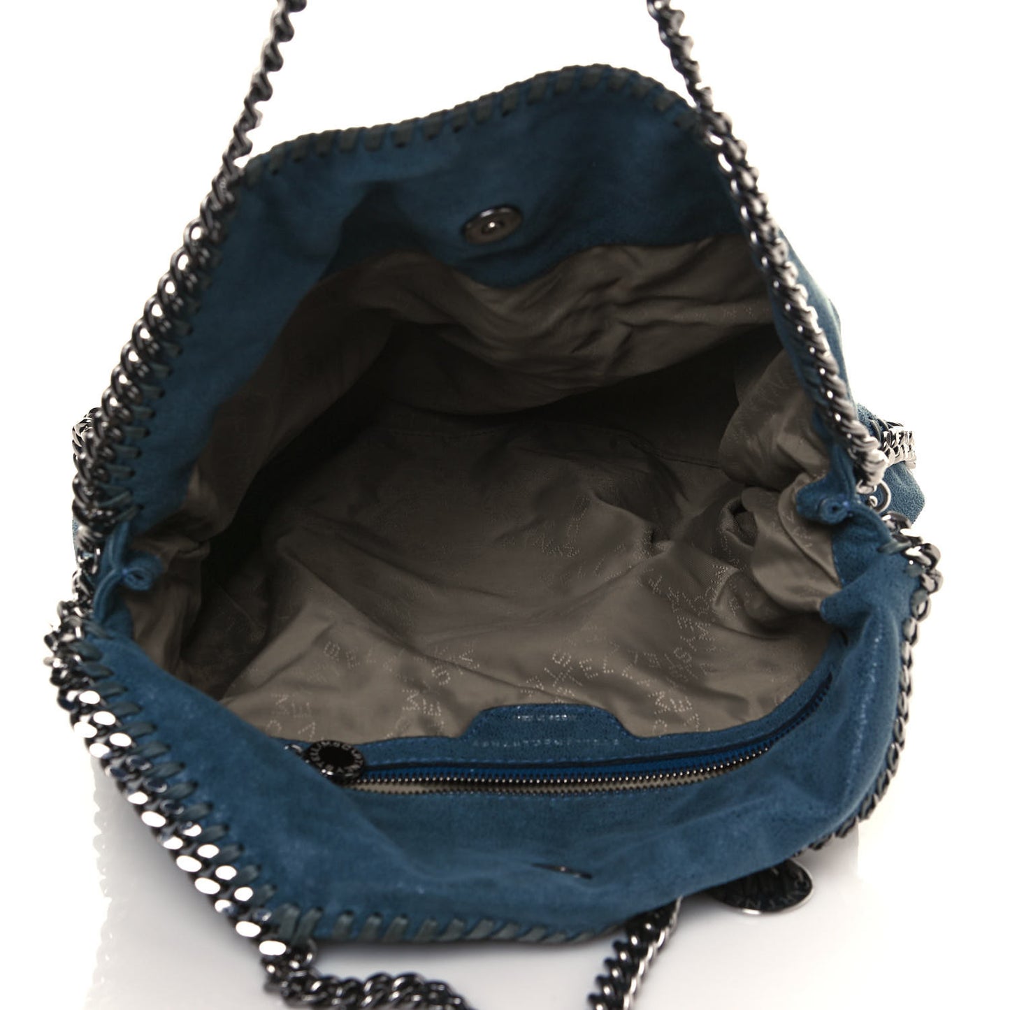 Shaggy Deer Falabella Fold Over Tote Blue
