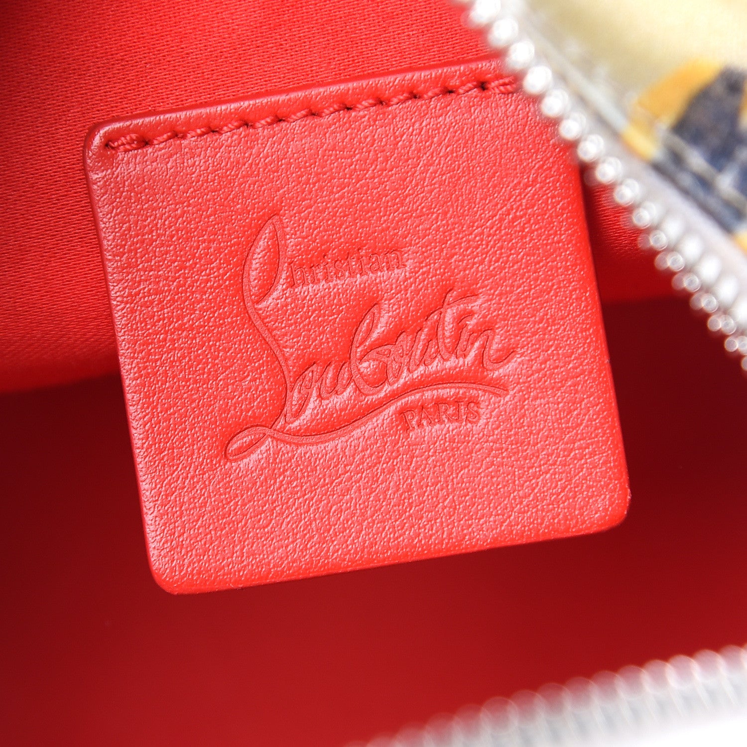 Christian Louboutin Crepe Satin Calfskin Nano Collage Marie Jane Top Handle Snow Platine 6 of 11
