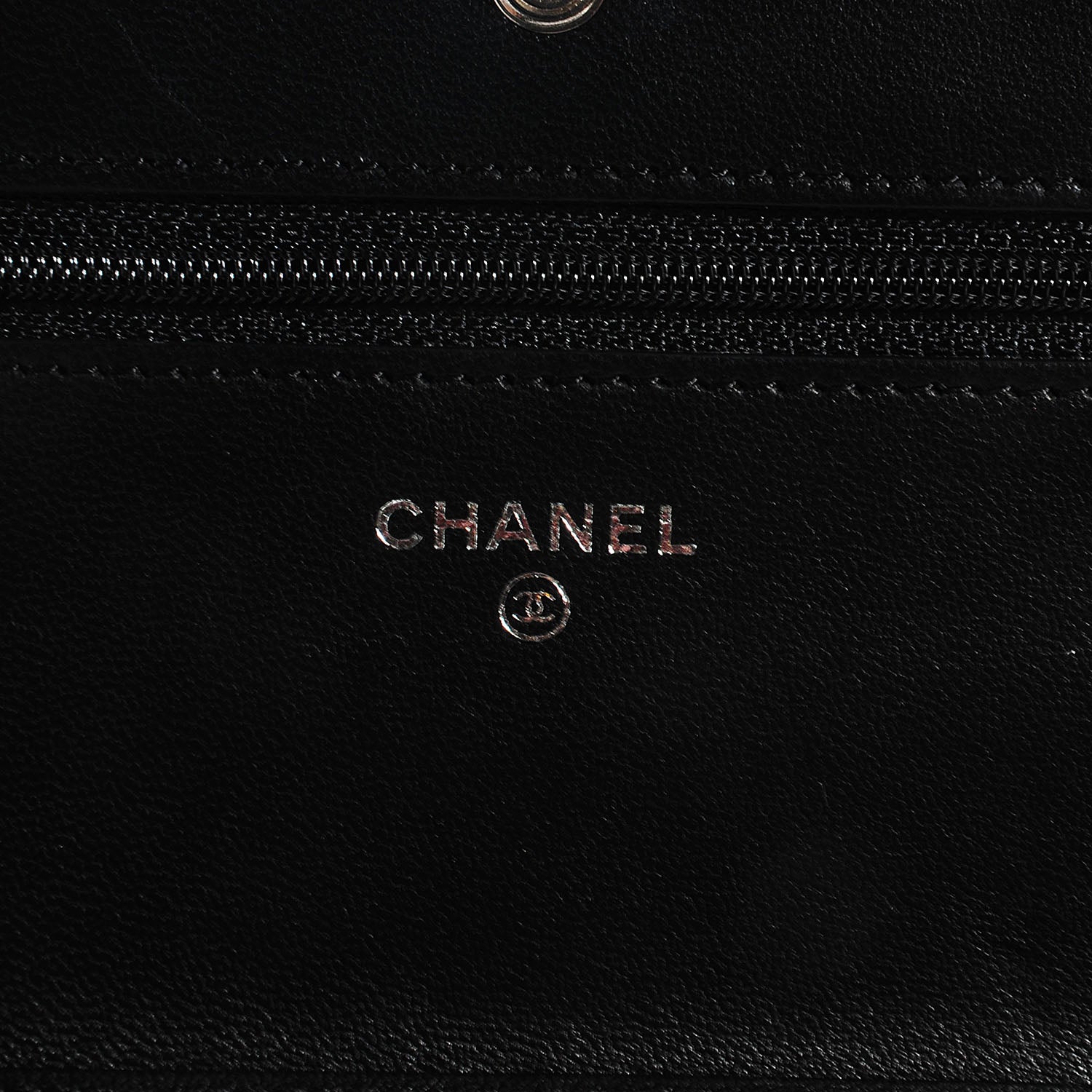Louis Vuitton CHANEL Lambskin Quilted Wallet On Chain WOC Black 6 of 9