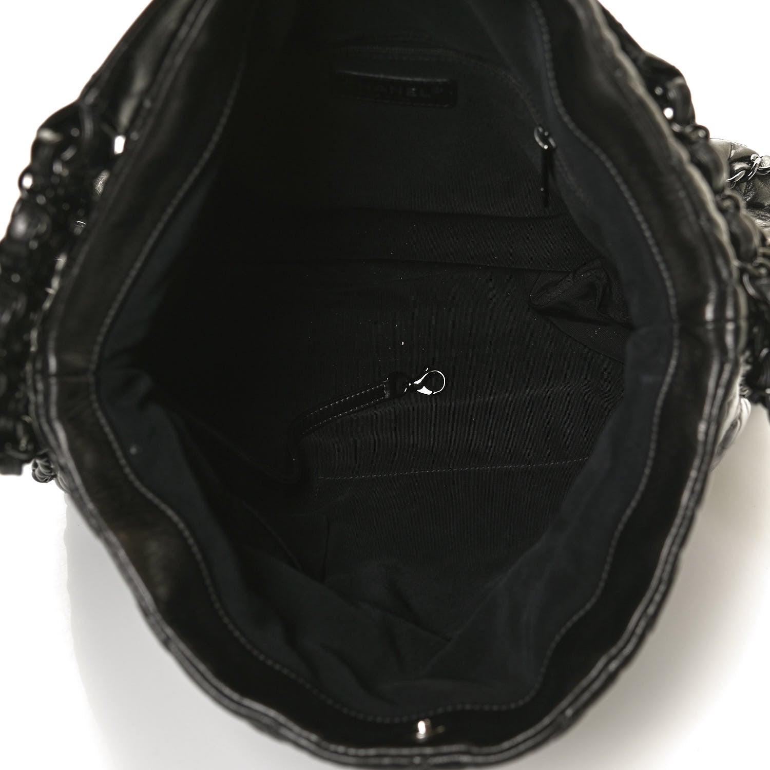 Chanel Metallic Calfskin Quilted Large Chain Me Hobo Dark Grey 5 of 10